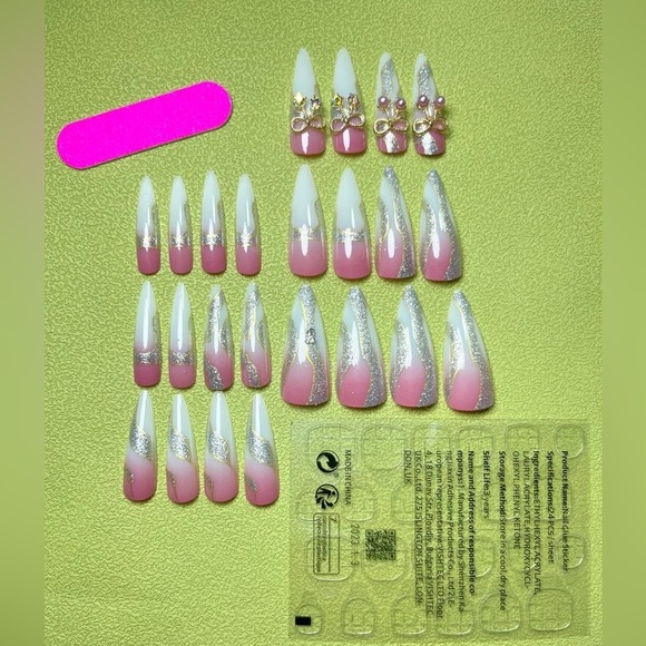 24pcs Long Stiletto Ombre Fake Nail - Picture 6 of 8